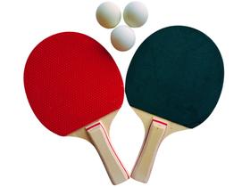 3 bolas tênis de mesa DHS 2 estrelas + 2 raquetes ping pong