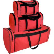 3 Bolsas de viagem bagagem sacola kit 3 tamanhos P / M / EXG