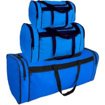 3 Bolsas de viagem bagagem sacola kit 3 tamanhos P / M / EXG