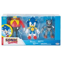 3 Bonecos Dr. Eggman, Mecha Sonic e Sonic - Sonic