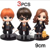 3 Bonecos Harry Potter Miniaturas Colecionáveis Action Figure