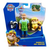 3 Bonecos Rubble, Sr. Porter e Gambá - Patrulha Canina 3 Bonecos Rubble, Sr. Porter e Gambá - Patrulha Canina