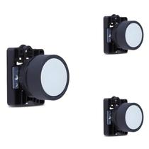 3 Botão De Comando Steck SLPRN5 Branco Para Automação IP40 3 Botão De Comando Steck SLPRN5 Branco Para Automação IP40