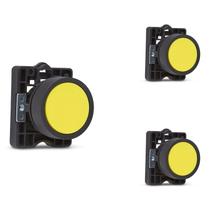 3 Botão Industrial Pulsador Steck Max Botton SLPRN3 Am