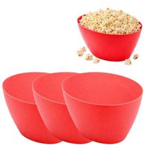 3 Bowl Pote Oval 23cm Balde de Pipoca Vermelho 3 Bowl Pote Oval 23cm Balde de Pipoca Vermelho