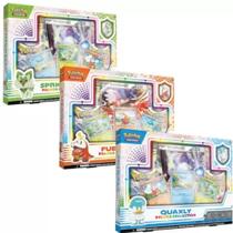 3 Box Coleção Paldea Pokemon Fuecoco Quaxly Sprigatito - Copag