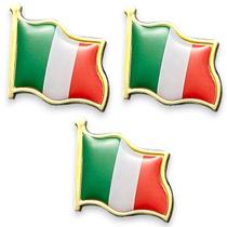 3 Broche Itália Pin Bandeira Diplomata Negócio Internacional