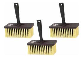 3 Broxa Escova Retangular 15,5 x 5,5cm Roma Pintura Limpeza