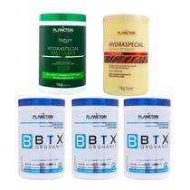 3 Btx Orghanic + Máscara de Quiabo 1kg + Máscara Verniz 1kg