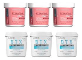 3 Btx Platinum Capil + 3 Btx Organico Capilar For Beauty 1kg