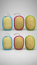 3 Buchas Vegetais Dupla Face Oval com Alça 3 Buchas Vegetais Dupla Face Oval com Alça