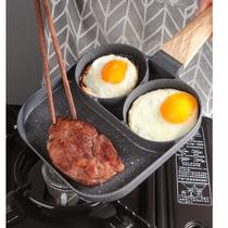 3 Buracos Frigideira Para Multifuncional Ovos/Hambúrguer Panela Antiaderente Com Alça