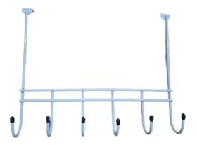 3 Cabideiro Branco Para Porta Sem Furo Prático e Funcional 6 Ganchos 3 Cabideiro Branco Para Porta Sem Furo Prático e Funcional 6 Ganchos