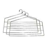 3 Cabides Para Calças Triplo Aço Cromado Reforçado Organizador 3 Cabides Para Calças Triplo Aço Cromado Reforçado Organizador