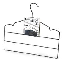 3 Cabides Triplo P/ Calça Arthi De Aço Black Triplo C/ Cavas 3 Cabides Triplo P/ Calça Arthi De Aço Black Triplo C/ Cavas