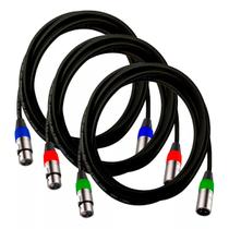 3 Cabos XLR Balanceado Para Microfone Macho / Femea 7 Metros 3 Cabos XLR Balanceado Para Microfone Macho / Femea 7 Metros