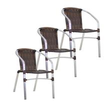 3 Cadeiras Floripa em Alumínio Para Cozinha, Área, Jardim, Jantar Trama Original