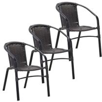 3 Cadeiras Floripa em Alumínio Pintura Para Cozinha, Área, Jardim Trama Original