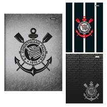 3 Cadernos Corinthians Brochurão 80fls Oficial Timão Fiel