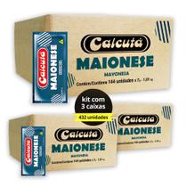 3 Caixa de Sachês Maionese Calcutá 7g 144un Lanches Petiscos Pastéis Batata Frita 3 Caixa de Sachês Maionese Calcutá 7g 144un Lanches Petiscos Pastéis Batata Frita