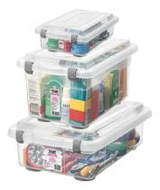 3 Caixa Organizadora Multiuso Rígida Transparente 2,3L+4,3L + 8,6L 3 Caixa Organizadora Multiuso Rígida Transparente 2,3L+4,3L + 8,6L