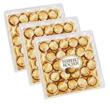 3 caixa presente bombom ferrero rocher 24 unidades 300g