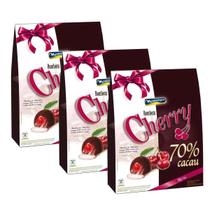 3 Caixas Bombom Cherry Meio Amargo 70%Cacau 160g MONTEVÉRGINE 3 Caixas Bombom Cherry Meio Amargo 70%Cacau 160g MONTEVÉRGINE