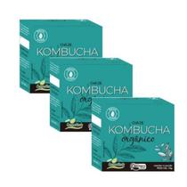 3 Caixas Chá kOMBUCHA 30 sachês orgânico Natural Campo Verde