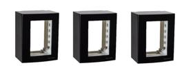 3 Caixas de Sobrepor 75x95 3 Postos Sistema X Ebony Margirius 21212 3 Caixas de Sobrepor 75x95 3 Postos Sistema X Ebony Margirius 21212
