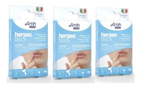 3 Caixas Naturais Para Herpes Labial Herpes Block Adesivos - AMh Farma