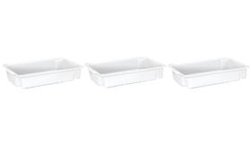 3 Caixas Plásticas Empilhavel Branca Sem Tampa 9l Pleion 3 Caixas Plásticas Empilhavel Branca Sem Tampa 9l Pleion