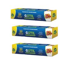 3 Caixas Rolos Filme Pvc 38cm X 300 Metros Serrilha P/ Corte 3 Caixas Rolos Filme Pvc 38cm X 300 Metros Serrilha P/ Corte