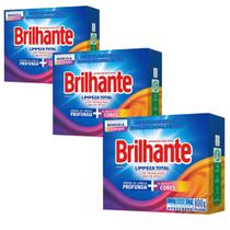 3 Caixas Sabão em PóBrilhante Lava Rouopas 800g cada
