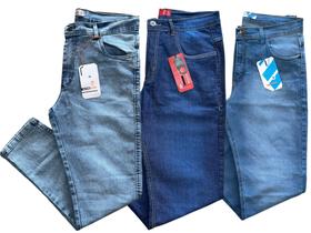 3 Calças masculina jeans com elastano slim calças a pronta entrega