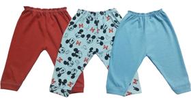 3 Calças mijões Pé aberta bebe 100%Algodão estampado Menino Top