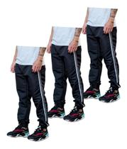 3 Calças Tactel Jogger Skinny Masc Punho Barra Corrida 017