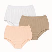 3 Calcinhas Plus Size Luminate 0162 Pessego Branco Choco 3 Calcinhas Plus Size Luminate 0162 Pessego Branco Choco
