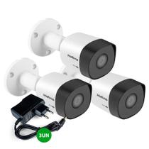 3 Câmeras de Segurança Full Hd 1080p 2mp infravermelho 30m (de metal) VHD 3230 B Intelbras + Fonte