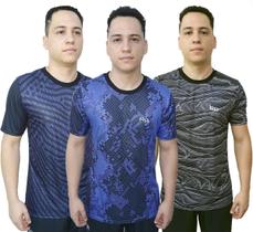 3 Camisa Esportiva Camiseta Básica Academia Treino Dry Fit Masculina Fitness Proteção UV