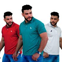 3 Camisa Polo Masculina Excelente Qualidade E Envio Imediato - Estilo Rei