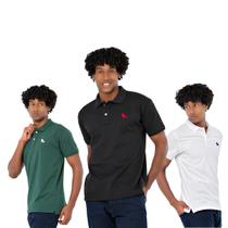 3 Camisa Polo Masculina Excelente Qualidade E Envio Imediato