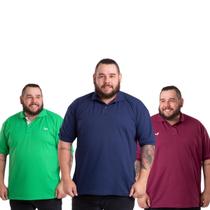 3 Camisa Polo Plus Size Masculina Durabilidade e Conforto Adquira Já