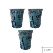 3 Caneca 340ml Home Office Achocolatado Leite Quente