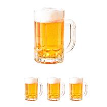3 caneca de chopp cerveja bebida vidro grosso 400ml