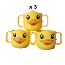 3 Caneca infantil patinho canequinha com 2 alça caneca plastica 3 Caneca infantil patinho canequinha com 2 alça caneca plastica