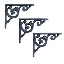 3 Cantoneiras ferro fundido 12x15 rustica colonial vintage