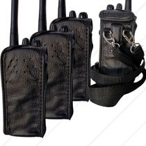 3 Capa De Couro Para Rádio Comunicador Motorola Ep450 Dep450