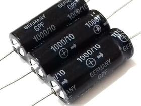 3 Capacitor Axial 1000uf 10v 11mm X 30mm S+m Made In Germany