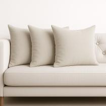 3 Capas Almofadas Veludo Sala Sofa Quarto Decorativa 45x45 Creme Claro 3 Capas Almofadas Veludo Sala Sofa Quarto Decorativa 45x45 Creme Claro