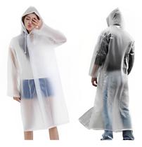 3 Capas Chuva impermeavel Unissex adulto transparente resistente